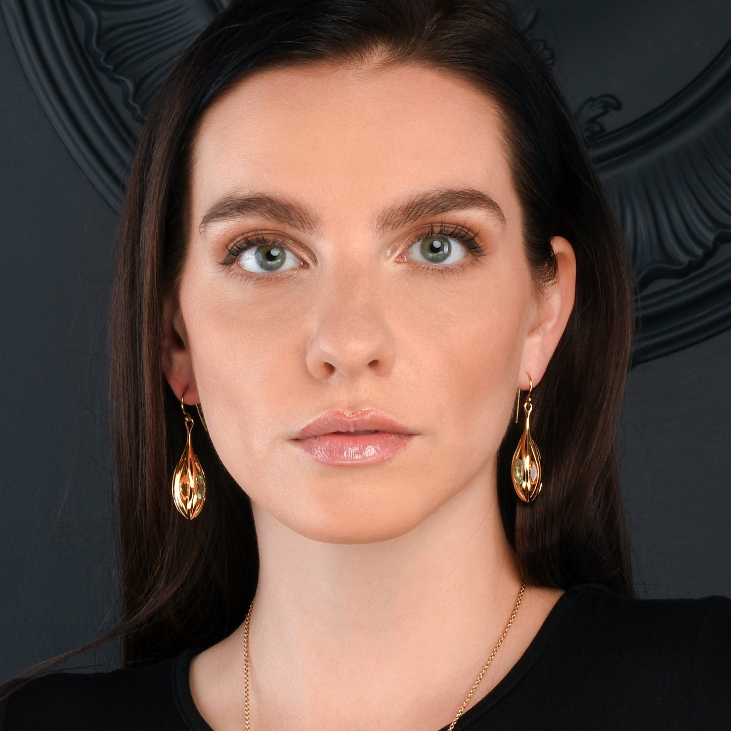 Gold Vermeil Multicolored Gemstone Teardrop Earrings For Women