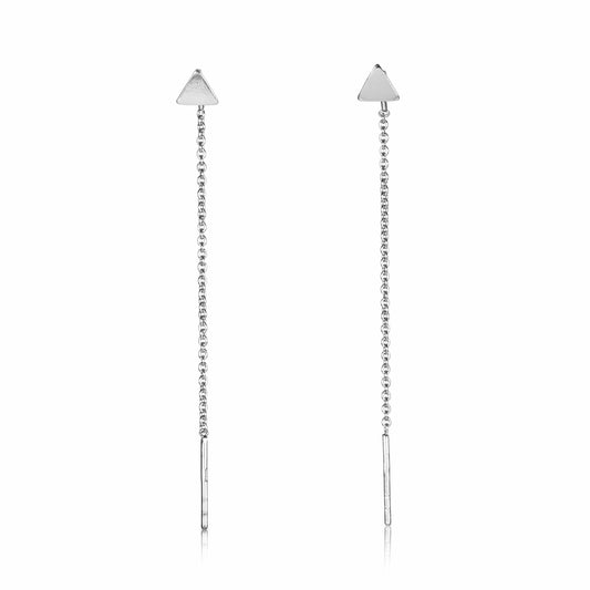 925 Sterling Silver Dainty Long Chain Threader Earrings for Women