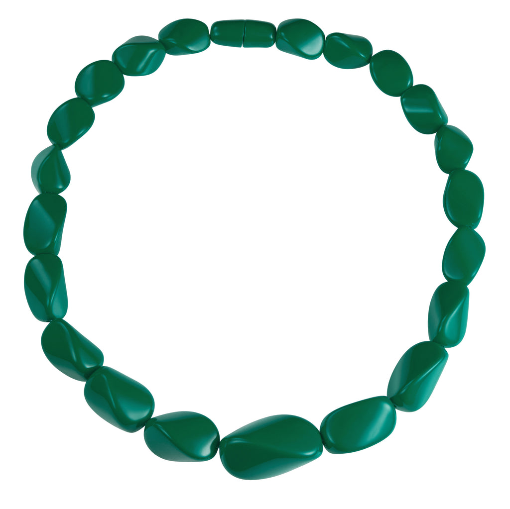 Twisted Green Chunky Statement Necklace for Women