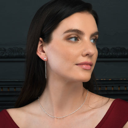 925 Sterling Silver Beaded Chain Necklace