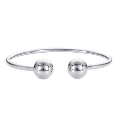 Stainless Steel Torque Bangle Cuff Bracelet for Women, Open Cuff Design