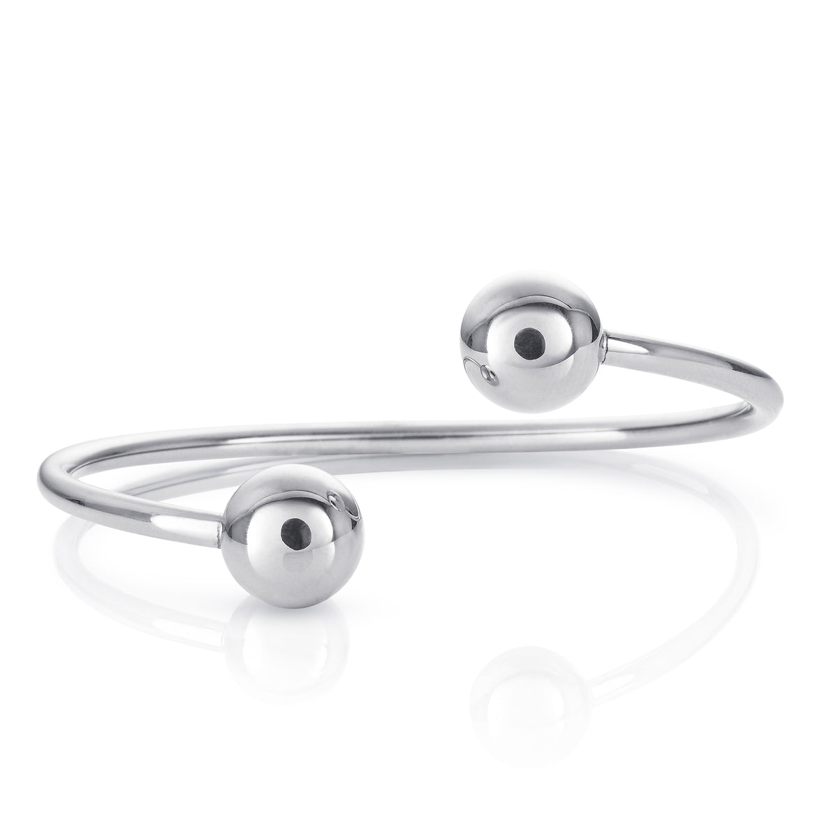 Stainless Steel Torque Bangle Cuff Bracelet for Women, Open Cuff Design