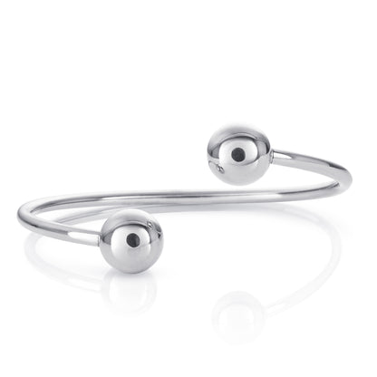 Stainless Steel Torque Bangle Cuff Bracelet for Women, Open Cuff Design