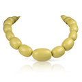 20 inch Long Light Green Oval Beads Statement Necklace for Women