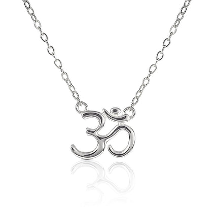 925 Sterling Silver Divine OM Pendant Necklace For Women