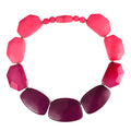 Chunky Purple and Pink Statement Necklace for Women