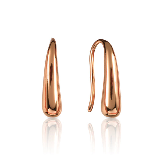Small  Rose Gold Teardrop Earrings for Women and Teen Girls