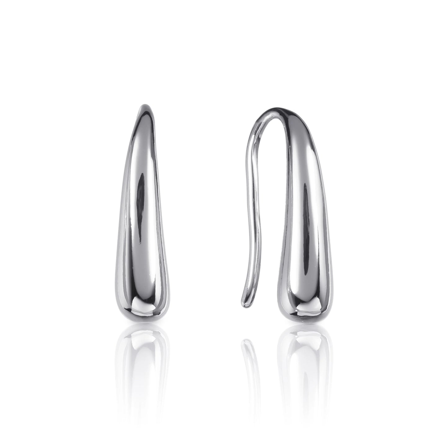 Small Silver Teardrop Earrings for Women and Teen Girls