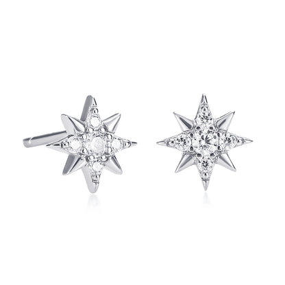 925 Sterling Silver Tiny Star Earrings for Women