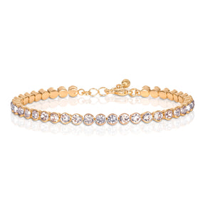 Gold Tennis Bracelet for Women and Teenage Girls with Cubic Zirconia Stones