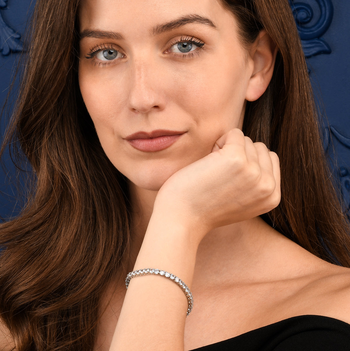 Silver 4mm Tennis Bracelet for Women with White Cubic Zirconia Stones