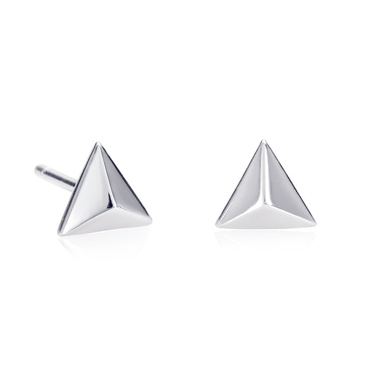 925 Sterling Silver Triangle Stud Earrings for Women
