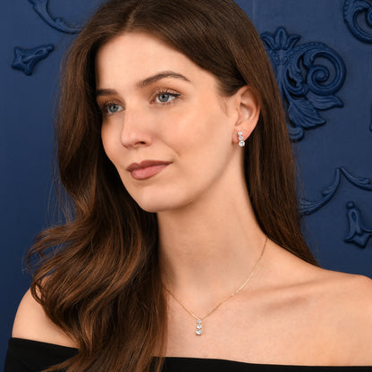 Dainty Gold Trilogy Pendant Necklace for Women