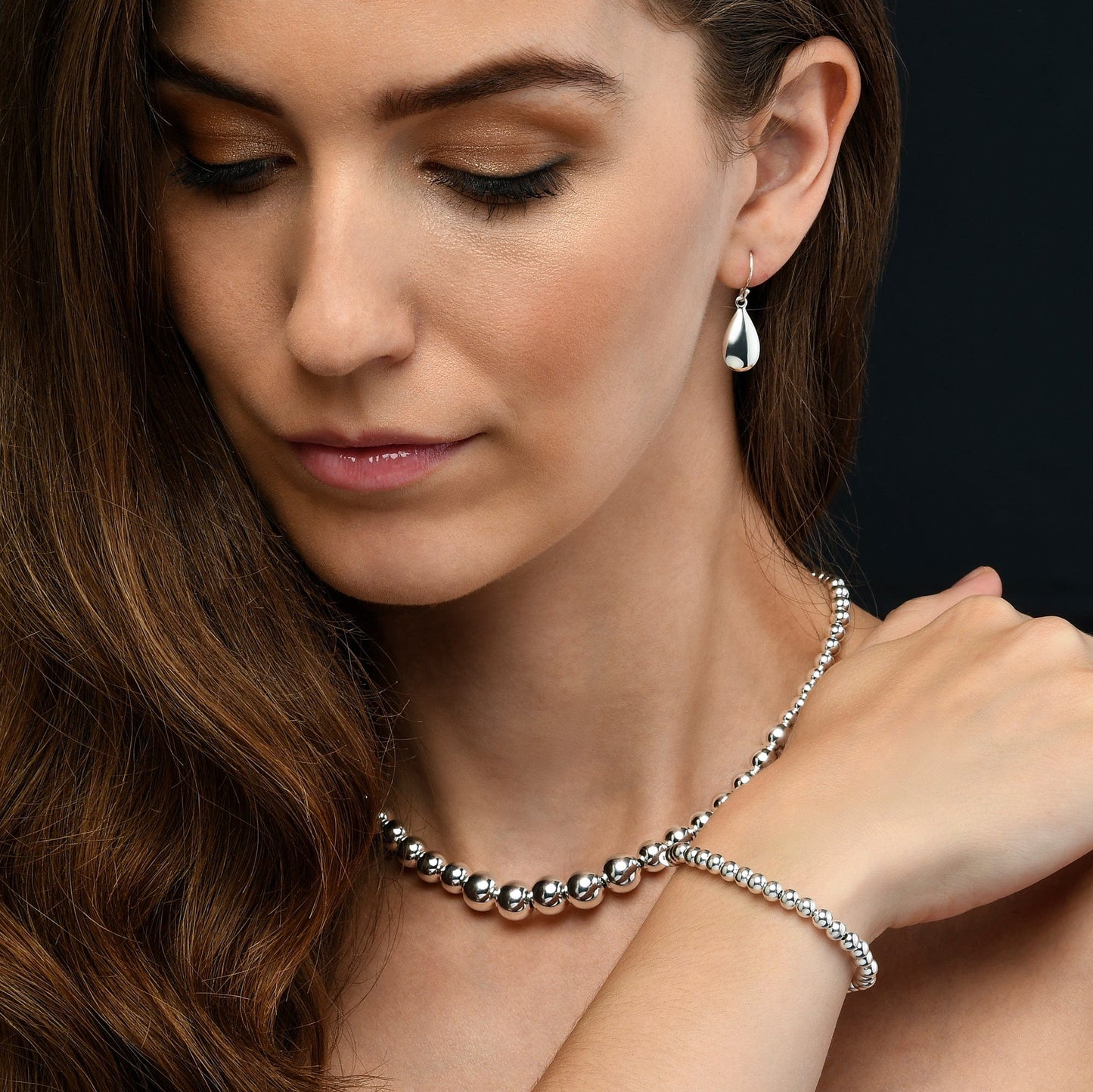 925 Sterling Silver Ball Bracelet for Women