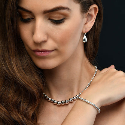 925 Sterling Silver Ball Bracelet for Women