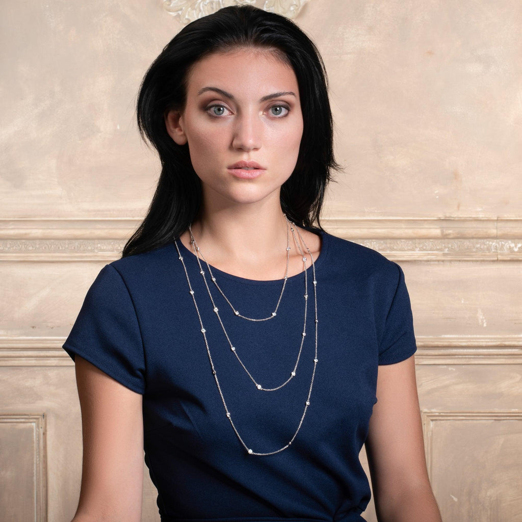 Long Chain Necklace for Women with Stones - namana.london