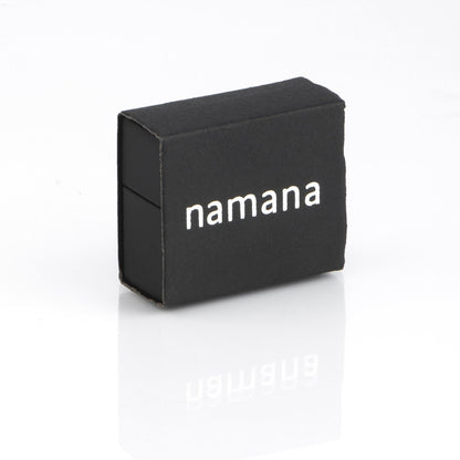 Skinny Sterling Silver Band Ring for Women with Green Cubic Stones - namana.london