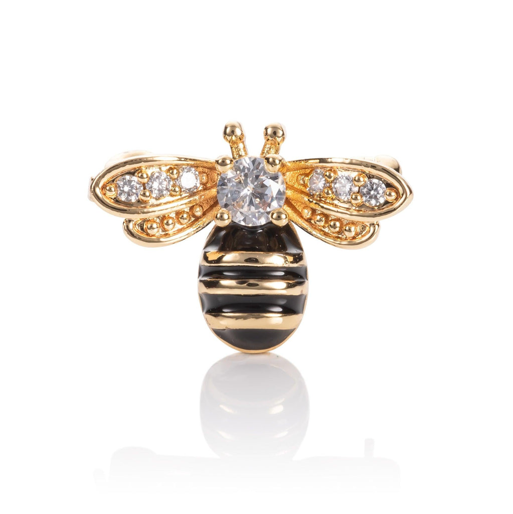 Gold Plated Bumble Bee Brooch for Women - namana.london