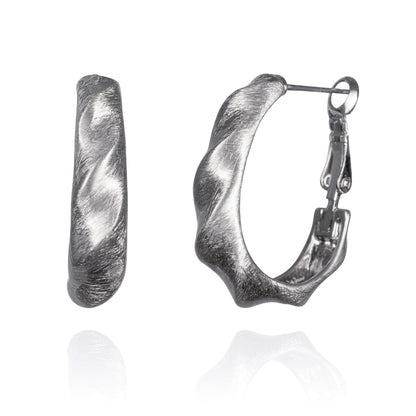 Twisted Large Hoop Earrings for Women - namana.london
