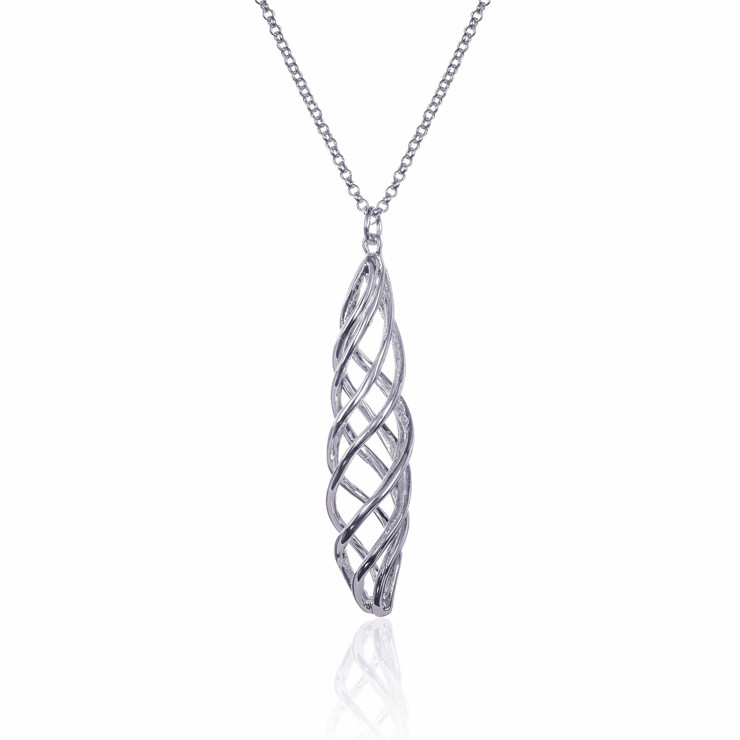 Long Spiral Pendant Necklace for Women - namana.london