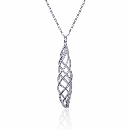Long Spiral Pendant Necklace for Women - namana.london