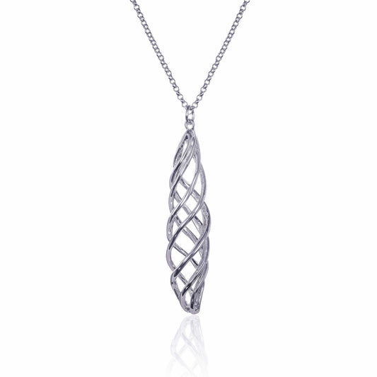 Long Spiral Pendant Necklace for Women - namana.london