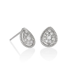 Teardrop Earrings with Cubic Zirconia - namana.london