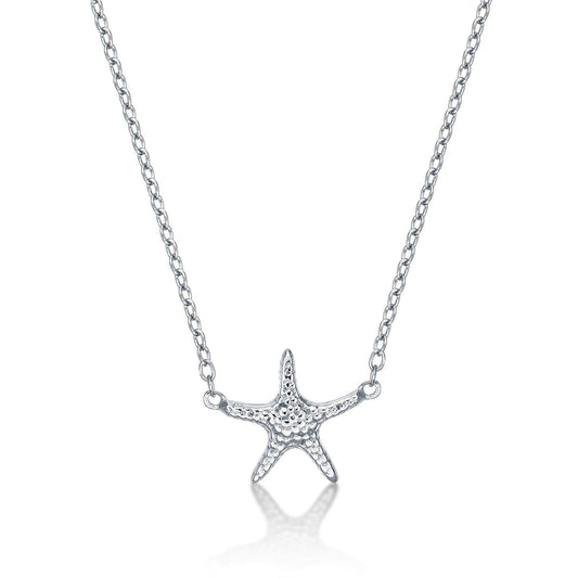 Sterling Silver Starfish Pendant Necklace for Women - namana.london