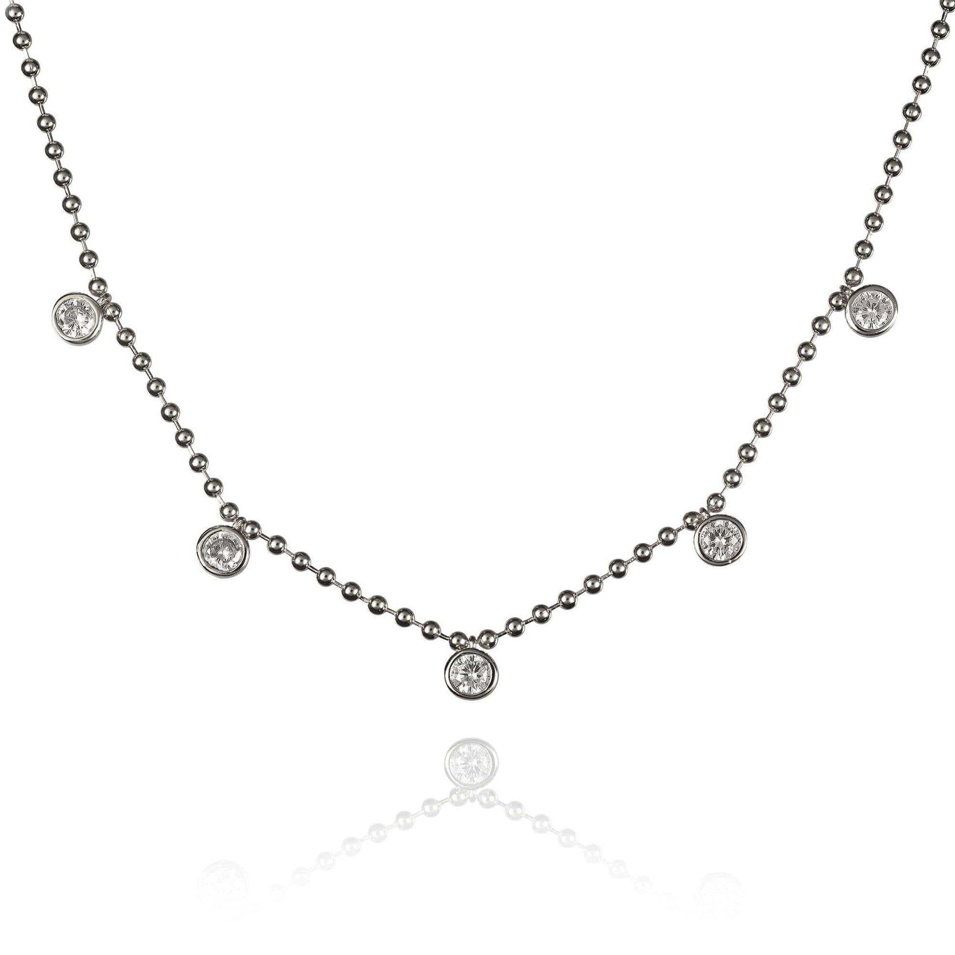 Beaded Choker Necklace for Women with Round Stones - namana.london