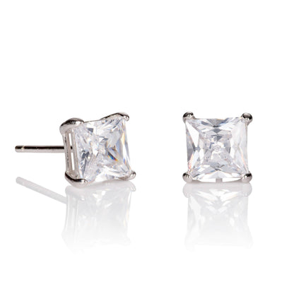 Square Cubic Zirconia Stud Earrings for Women - namana.london