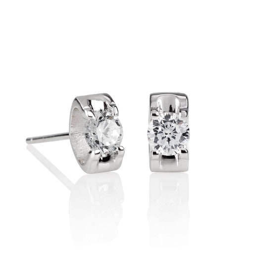925 Sterling Silver Rectangle Stud Earrings for Women - namana.london