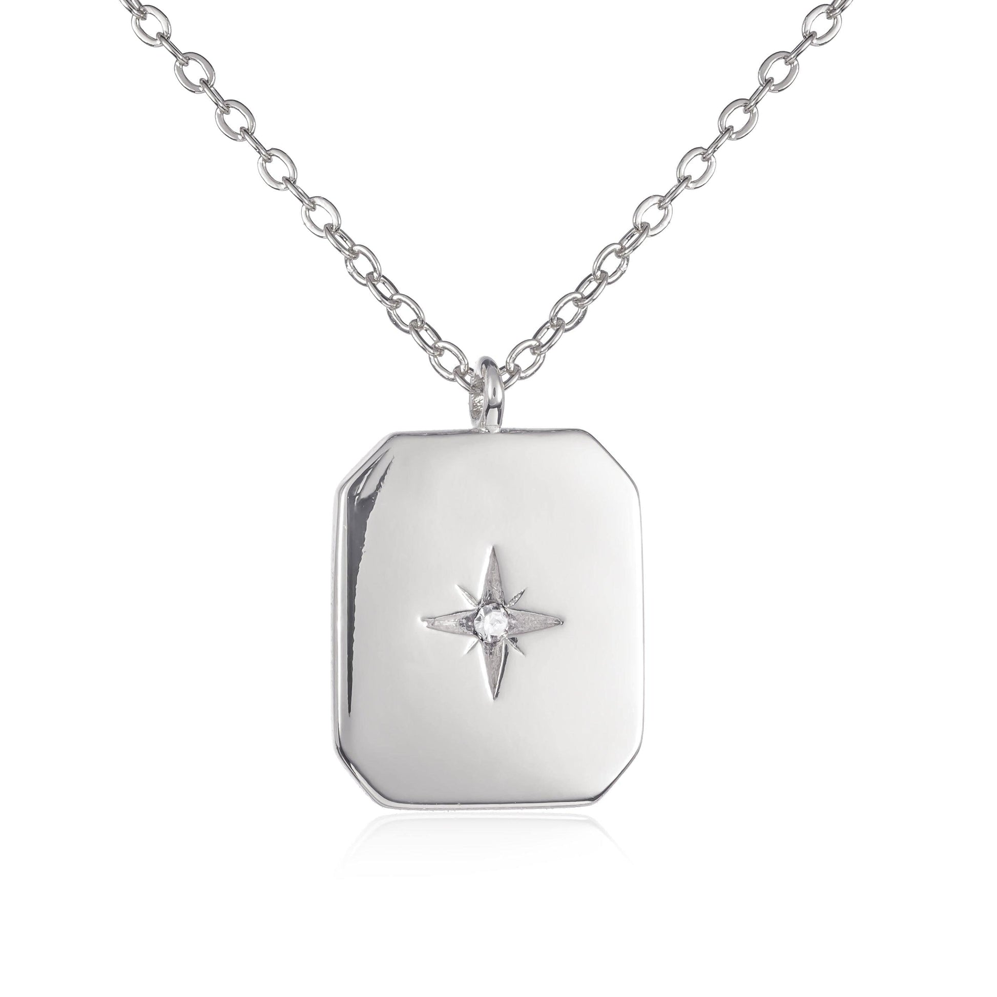 Rectangle Medallion Pendant Necklace for Women - namana.london