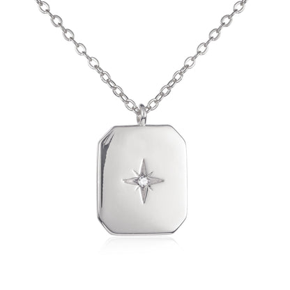 Rectangle Medallion Pendant Necklace for Women - namana.london
