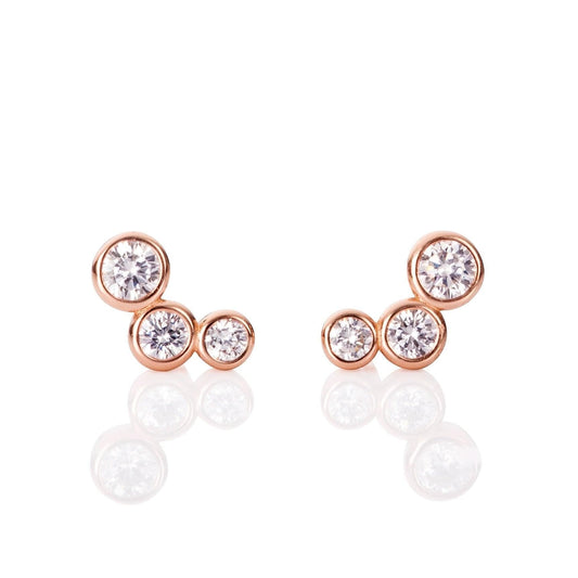 Rose Gold Ear Climber Earrings for Women - namana.london