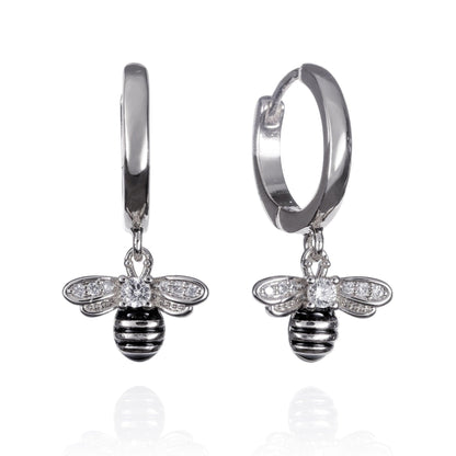 925 Sterling Silver Bumble Bee Hoop Earrings for Women - namana.london