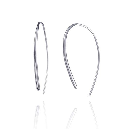925 Sterling Silver Pull Through Dangle Earrings for Women - namana.london