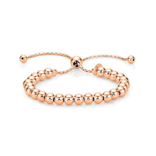 Rose Gold Plated Ball Bracelet for Women - namana.london