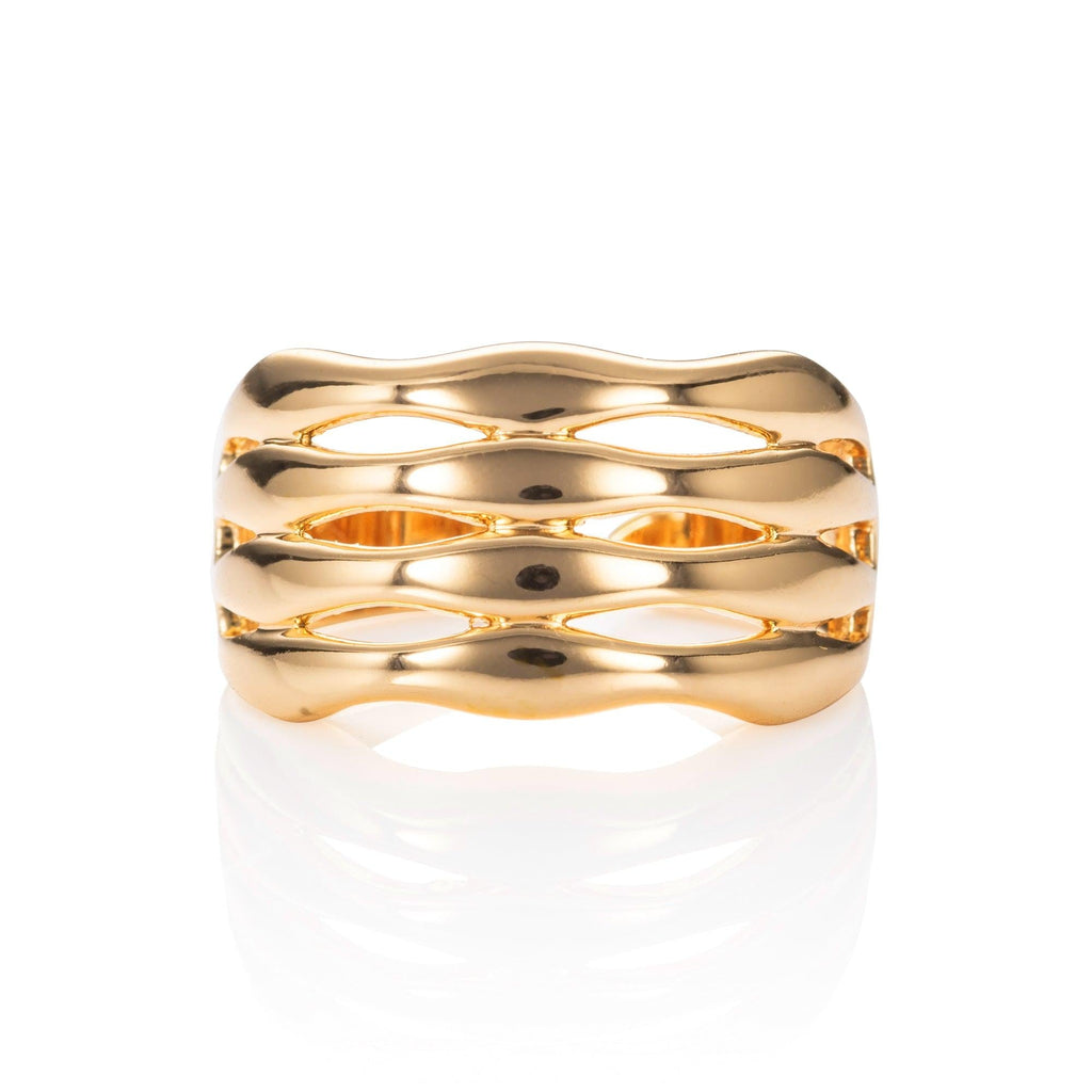 Adjustable Chunky Gold Ring for Women