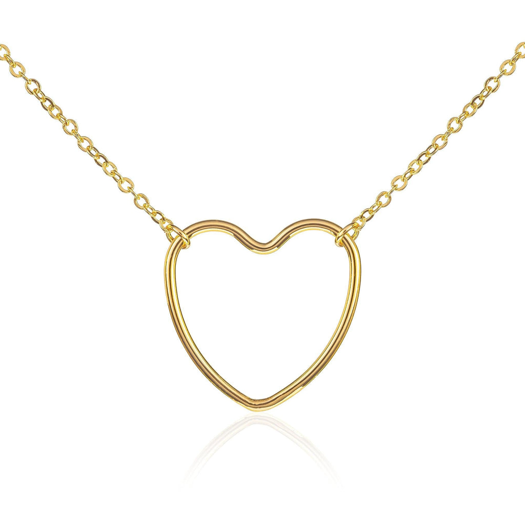 Dainty Gold Heart Pendant Necklace for Women - namana.london