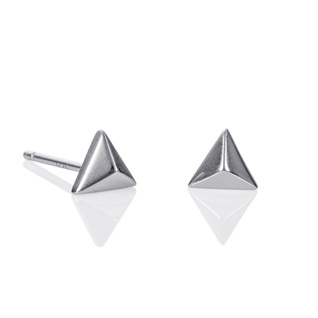 925 Sterling Silver Triangle Stud Earrings for Women