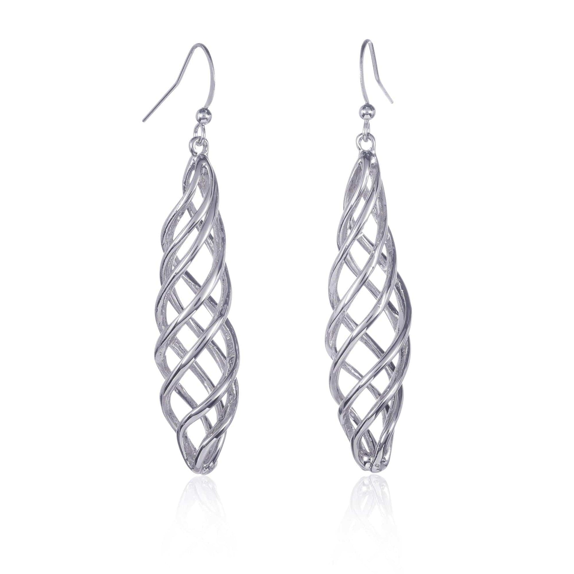 Long Spiral Dangle Earrings for Women - namana.london