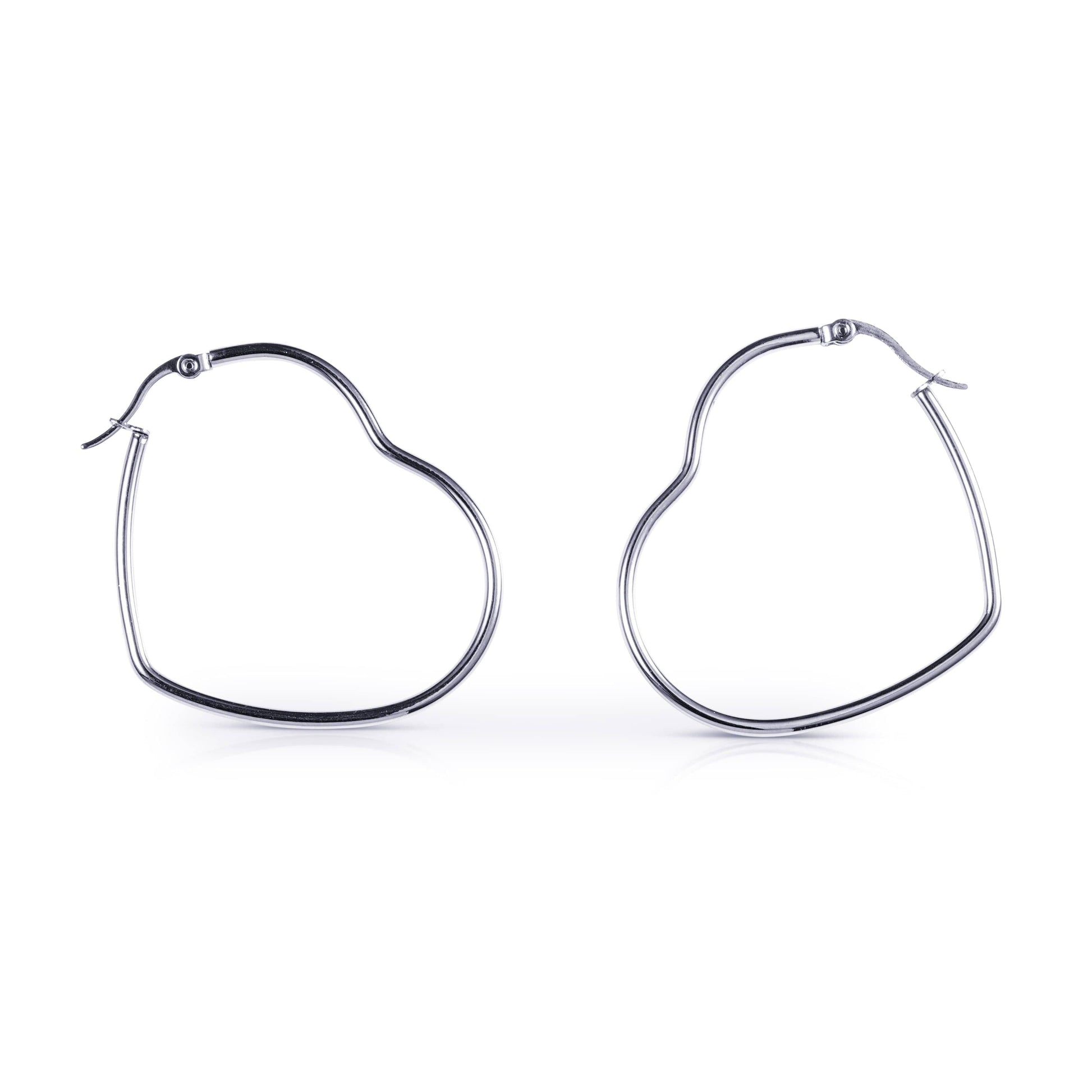 Large Heart Hoop Earrings for Women - namana.london