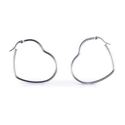 Large Heart Hoop Earrings for Women - namana.london