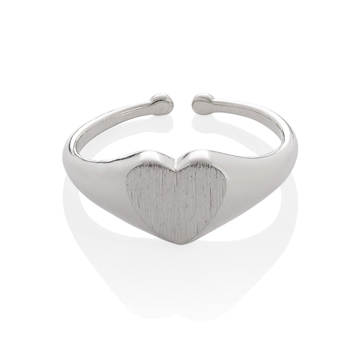 Adjustable Heart Signet Ring for Women – namana.london