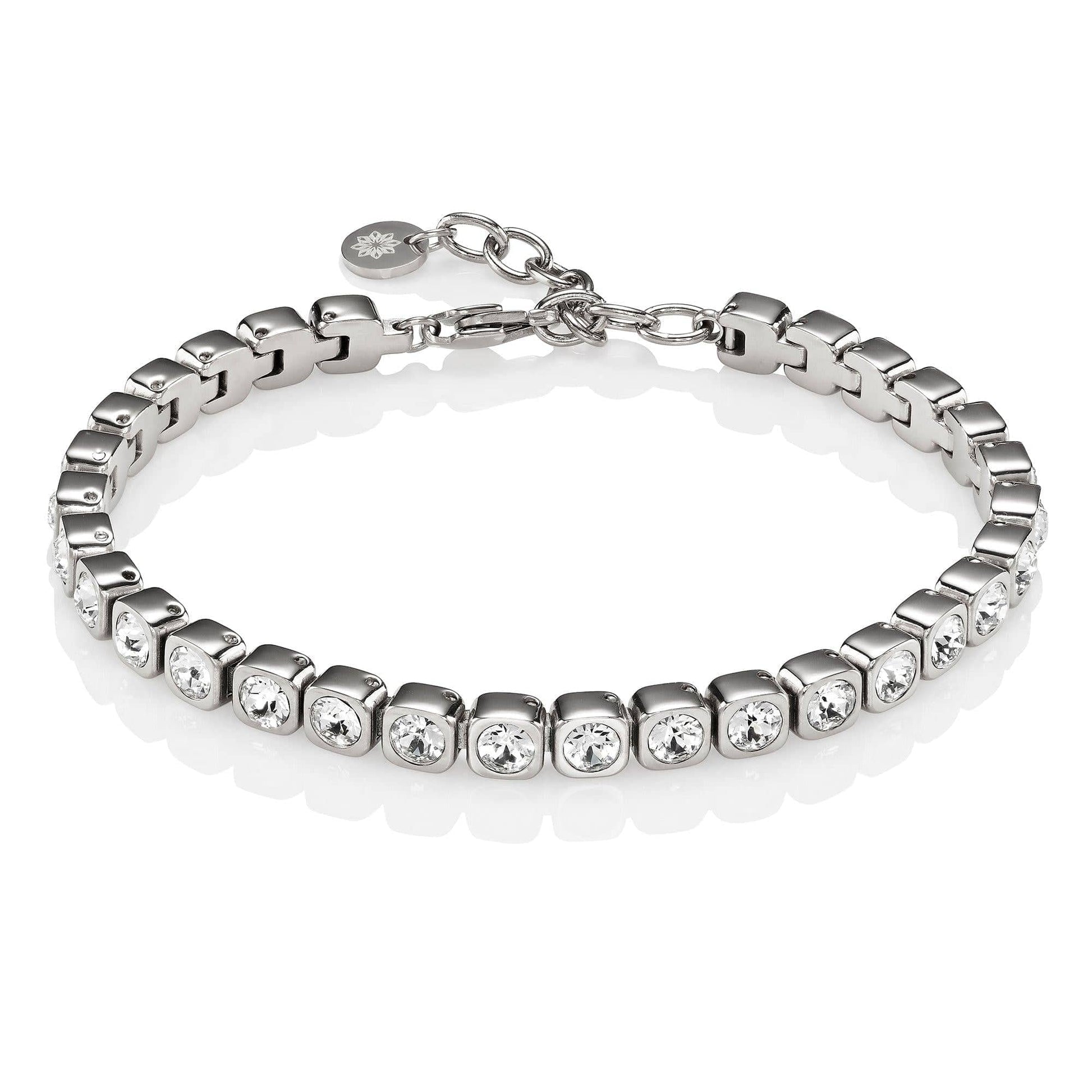 Stainless Steel Tennis Bracelet with Swarovski Crystals - namana.london