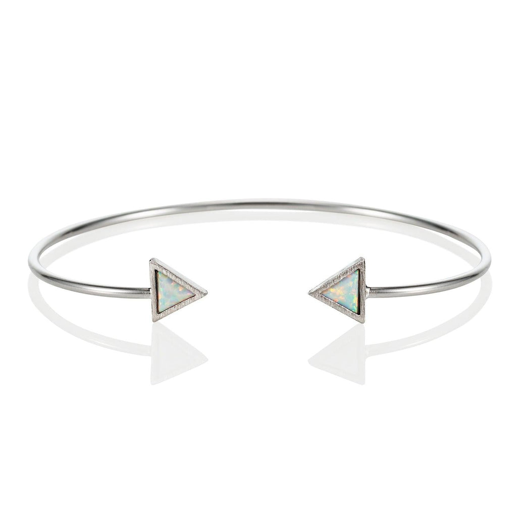 Triangle Opal Bangle Bracelet