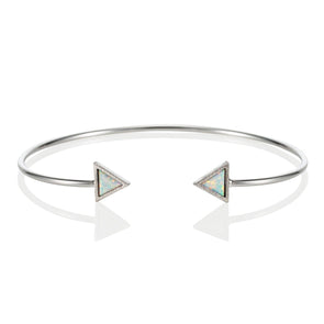 Triangle Opal Bangle Bracelet - namana.london