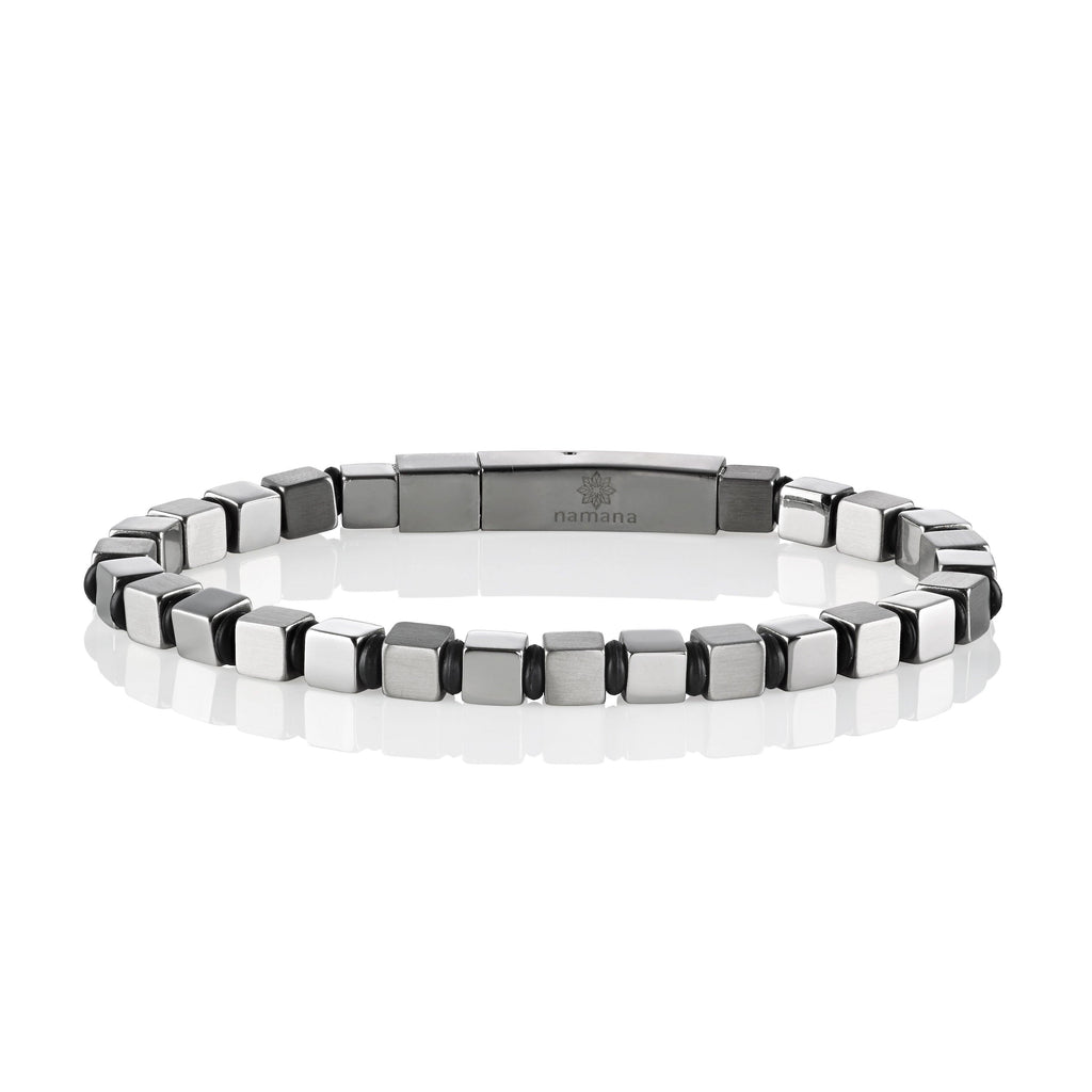 Stainless Steel Cube Bracelet for Men - namana.london