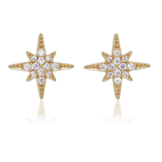 Gold Plated North Stud Earrings for Women - namana.london