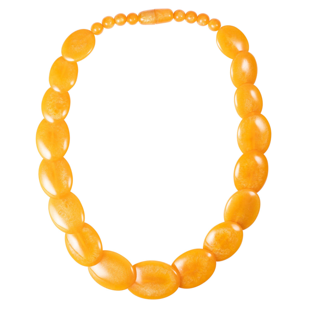 Long Yellow Chunky Statement Necklace for Women
